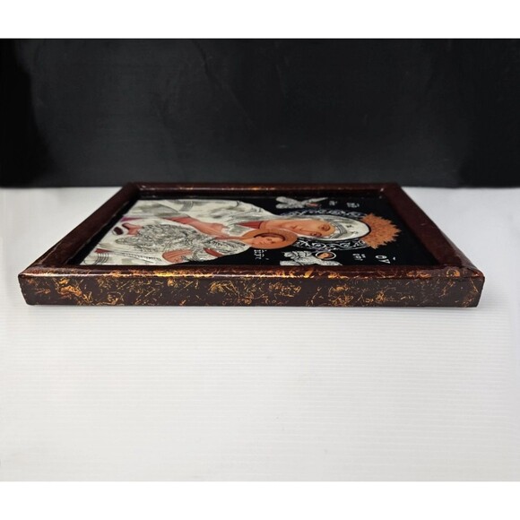 Byzantine Orthodox Icon Theotokos Madonna & Child Mother of Pearl Inlay Framed - Picture 9 of 13